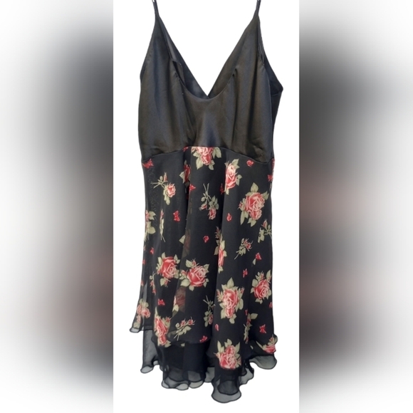 XL Nightie Babydoll Floral Rose pattern Two layer Sexy - Picture 3 of 6